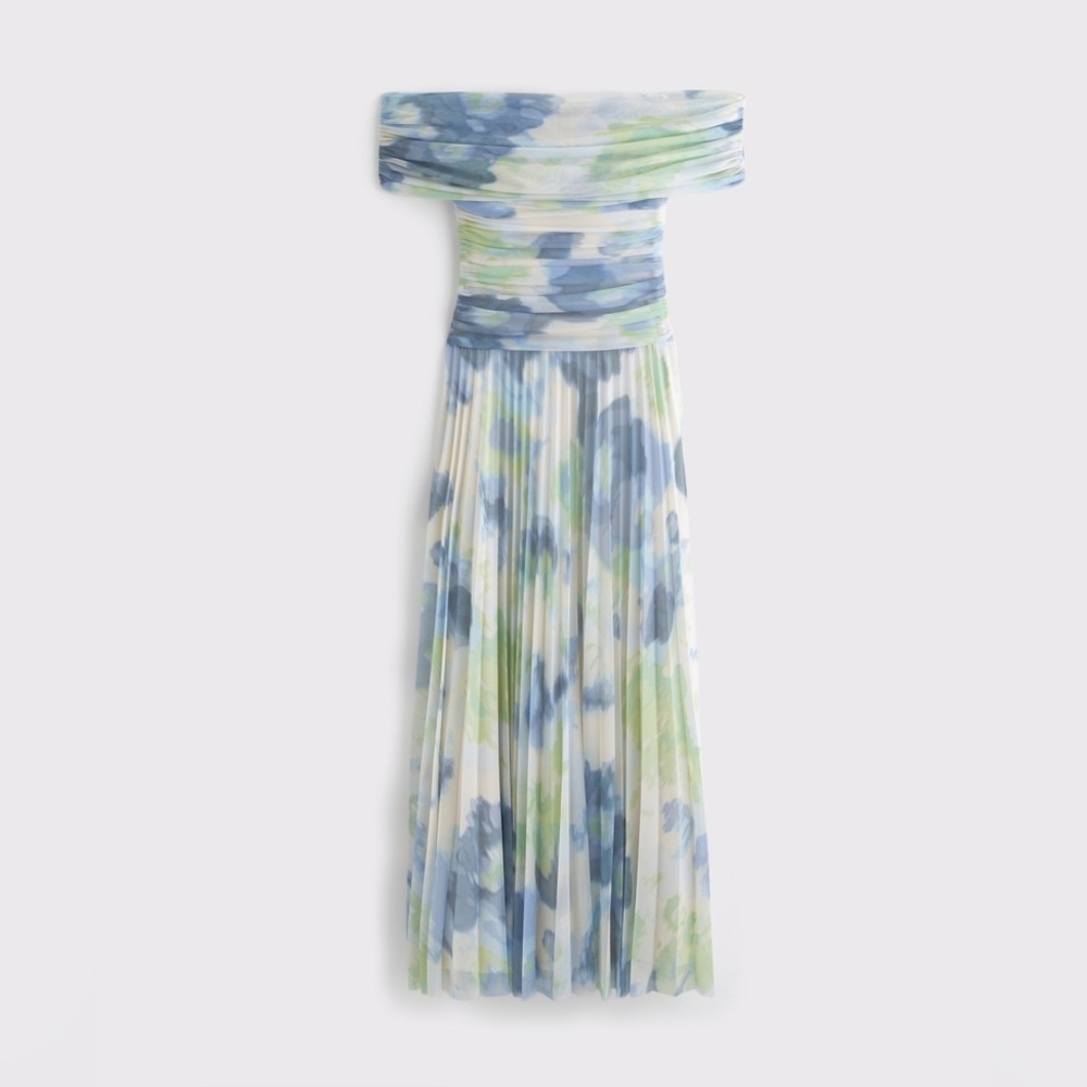 Abercrombie & Fitch Giselle Drop-Waist Mesh Maxi Dress - Picture 5 of 6